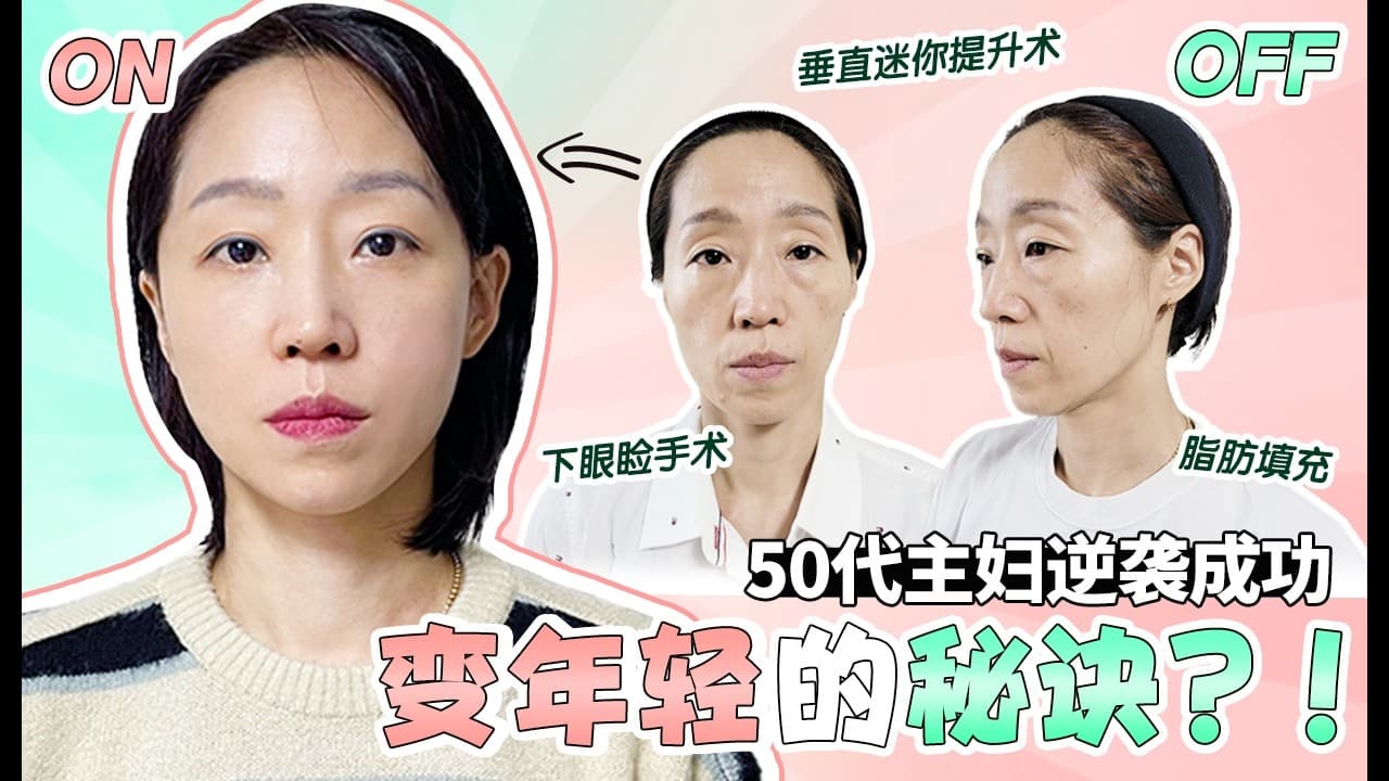 【韓國DA整形】50代主妇逆袭成功！！——變年輕的秘诀是？！
